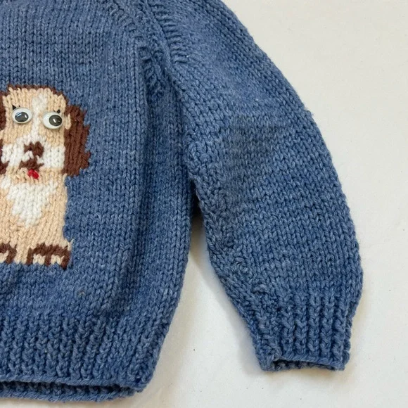 Like NEW Cardigan Sweater Puppy Dogs Toddler Size 9 Months Baby Blue Unbranded - Picture 7 of 16